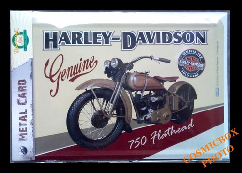 Carte postale métal harley - en,
