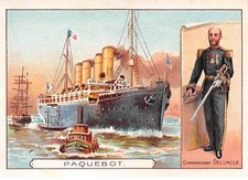 Chromos - COR14338 - Paquebot - Commandant Deloncle - 10x7 cm environ - en l'�