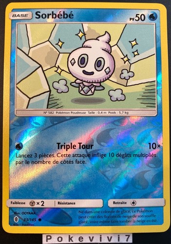 Carte pokemon sorbebe 145 - pokemon, 33/145