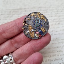 Insigne Broche Ancienne Email