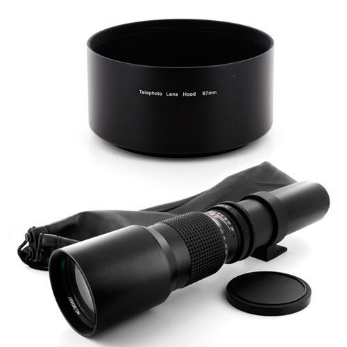 500mm zoom tele lens - 500mm, hood