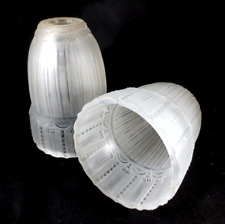 MULLER frères - PAIRE de TULIPE de SUSPENSION en VERRE  - ART DECO - 1930 -