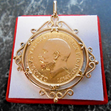 Pendentif  en or 18K  Souverain Georges V   1925  poincon tete d aigle