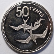 BELIZE : 50 CENTS ARGENT PROOF 1976