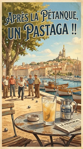 Affiche poster pastis pastaga - affiche,