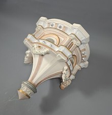 Grande Console d'applique en terre cuite polychromée