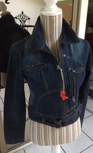 Veste blouson courte jean - blouson,