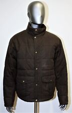 Veste parka matelassée plume d'oie L.L.Bean toile coton cirée marron taille L