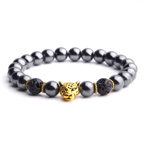 Bracelet perles hématite - de,