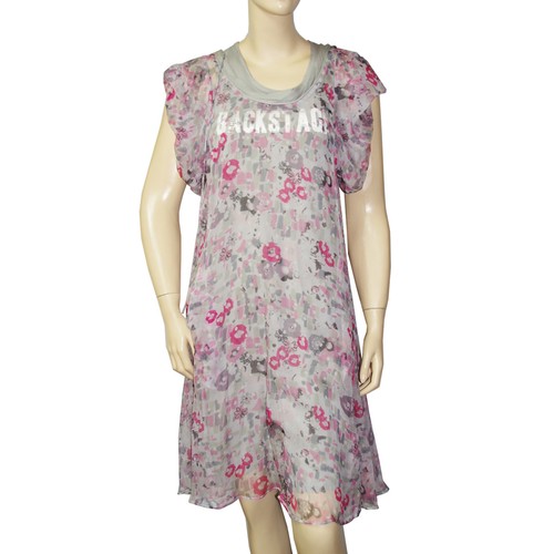 Robe soie imprimé fleurs