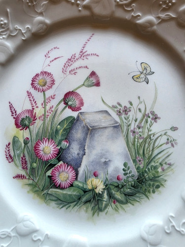 Assiettes fromage porcelaine - assiettes,