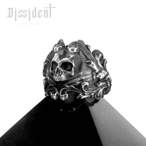 Bague chevalière acier - chevalière,
