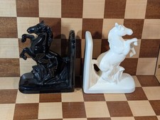 Serre-livres chevaux en céramique