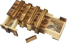 Casse-tête en Bois Boîte avec Tiroir Secrète Jouet Educatif pour Enfants