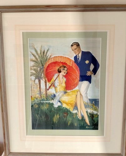 Tableau gouache art déco - tableau,