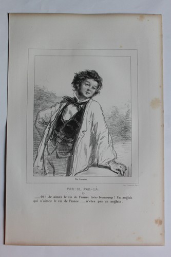 Gavarni lithographie originale - gavarni,