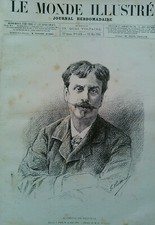 LE MONDE ILLUSTRÉ 1469 DE 1885 À.DE NEUVILLE,STATUE LIBERTÉ, ORCHIDÉE,CANON GEAN