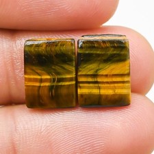 09.60Cts Paire De Cabochons