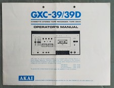 Akai gxc 39d - akai, operator's
