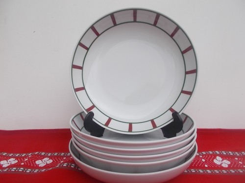 Assiettes creuses basque - assiettes,