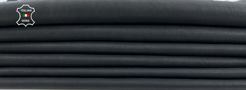 Cuir agneau noir mat - d'agneau, lavé