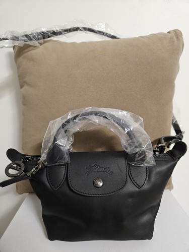 Sac longchamp cuir noir - cuir,