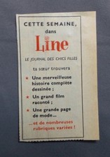 PUB PUBLICITE ANCIENNE ADVERT CLIPPING 021017 / JOURNAL DES CHICS FILLES LINE