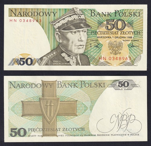 Billet banque pologne 50 - banque,