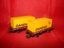 JOUEF HO 2 WAGONS PLATS AVEC