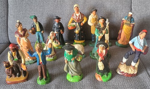 Lot santon pour crèche - crèche, en