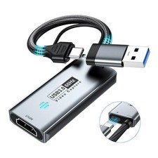 USB 3.0 Carte d'acquisition vidéo HDMI vers USB-A/C avec PD Capture Vidéo 144...