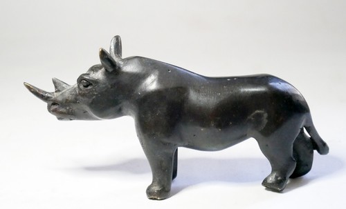 Ancienne sculpture rhinocéros - ancienne,