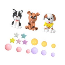 Dog Cake Toppers Dolls Clay Figurines pour les projets d'art de mariage Sexe
