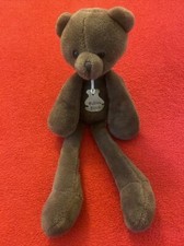 🇫🇷1985 HISTOIRE D’OURS Peuche Ours Marron Yeux Durs Nez Brodé 38 Cm Comme NEUF