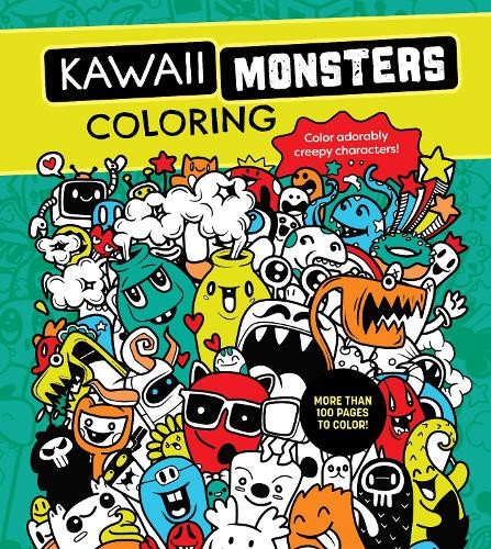 Kawaii monsters coloring - coloring, book