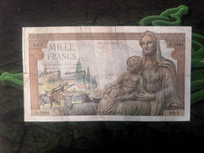 Billet de 1000 anciens francs numéro 003 - DEMETER de 1942