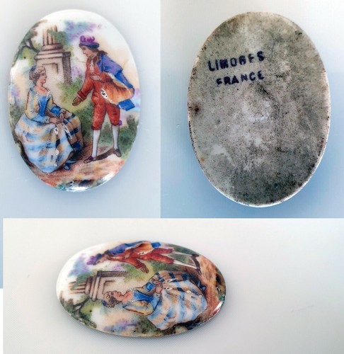Miniature porcelaine ovale - , de