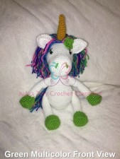 Unicorn Plush Doll Photo Prop Decoration Rainbow Crocheted Handmade Toy