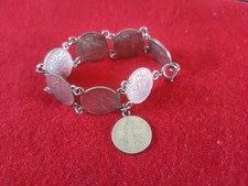 joli Bracelet De Pièces De 50 Centimes En Argent 1915/16/17