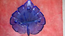 COUPE à FRUITS BLEU COBALT  en FORME de FEUILLE de 28 cm