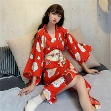 Femme Kimono Yukata Japonais Sakura Peignoir Floral Pyjama Rétro Cosplay