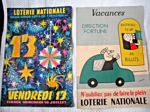 Lot affiches loterie - lot,