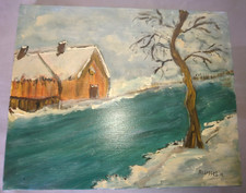 ANCIENNE PEINTURE HUILE NAIVE