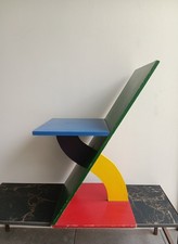 Chaise design Bauhaus dlg Rietveld . Art Populaire . 1970 1980 