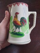PICHET CHOISY LE ROI FAIENCE TERRE DE FER ANCIEN AU COQ 19eS LEGERS ECLATS RARE