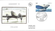 ENVELOPPE 1er JOUR - POSTE AERIENNE PA 64 - COUZINET 70