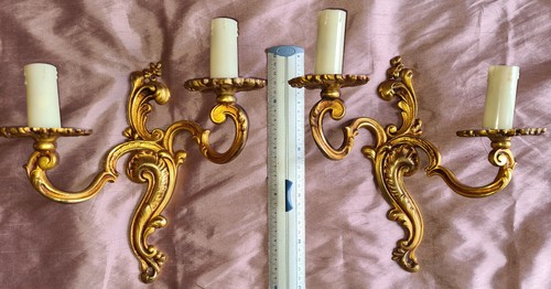 Paire appliques en bronze - d',