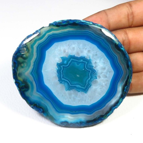 Bleu tranche agate géode - bleu,