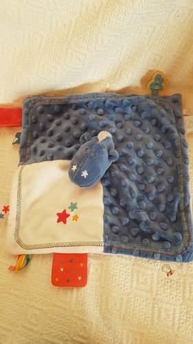 Doudou plat dragon dino - dragon/dino, bleu