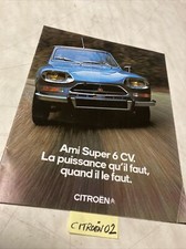 Citroën Ami Super 6CV catalogue brochure de vente prospectus dépliant automobile